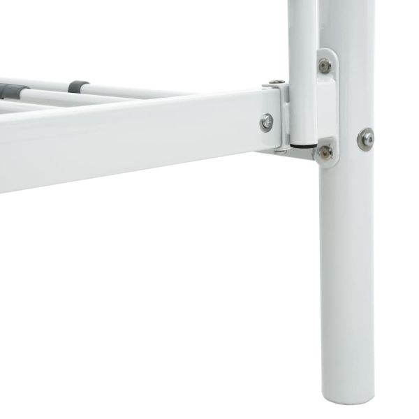 Рамка за двуетажно легло, бяла, метал, 140x200 см/90x200 см