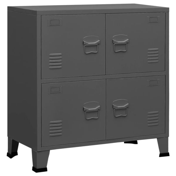 Индустриален скрин за съхранение антрацит 75x40x80 cм стомана