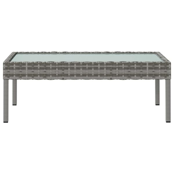 Градински лаундж комплект с възглавници 8 части полиратан сив