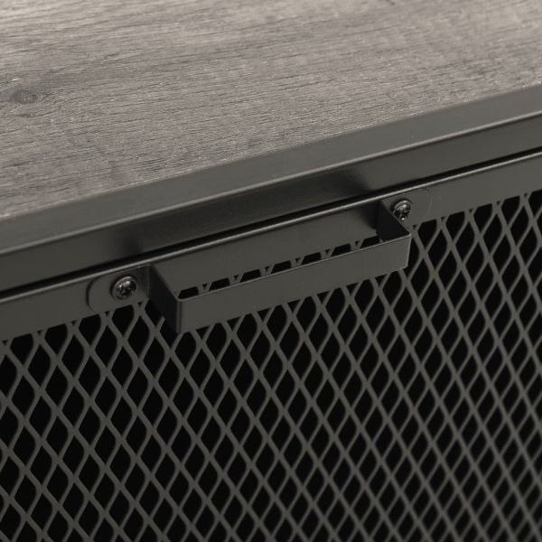 Шкафове за съхранение, 2 бр, сиви, 72x36x82 см, метал и МДФ