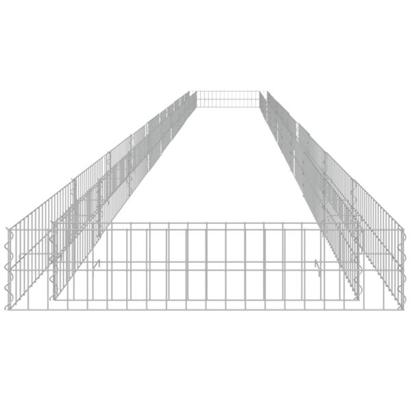 Габион повдигната леха, поцинкована стомана, 1000x100x20 cм