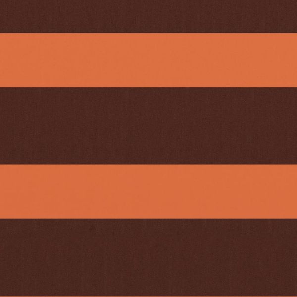 Балконски параван, оранжево и кафяво, 120x400 см, оксфорд плат