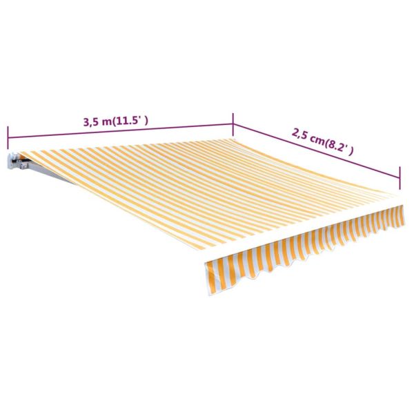 Платно за тента, оранжево и бяло, 350x250 см