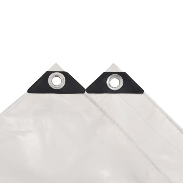 Брезентово платнище, 650 гр/м², 6x8 м, бяло