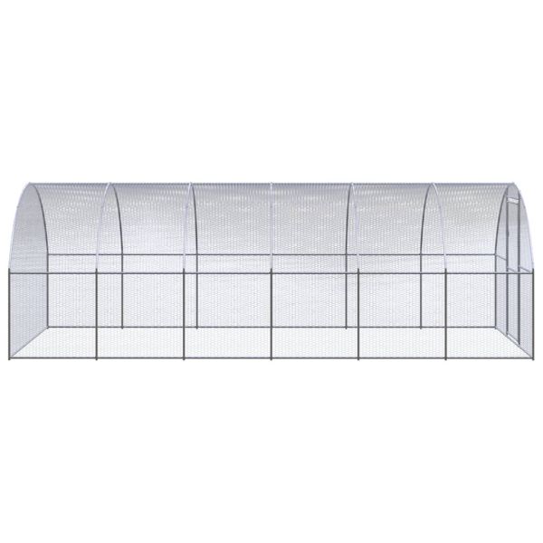 Птичарник на открито, 3x6x2 м, поцинкована стомана