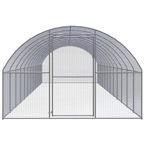 Птичарник на открито, 3x12x2 м, поцинкована стомана