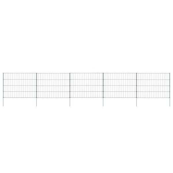 Комплект градински огради 115x79 см зелен