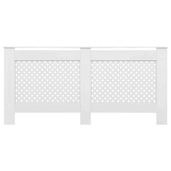 Параван за радиатор, бял, 172x19x81,5 см, МДФ