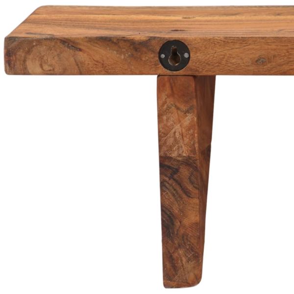 Стенни рафтове, 2 бр, 110x20x18 см, акациево дърво масив