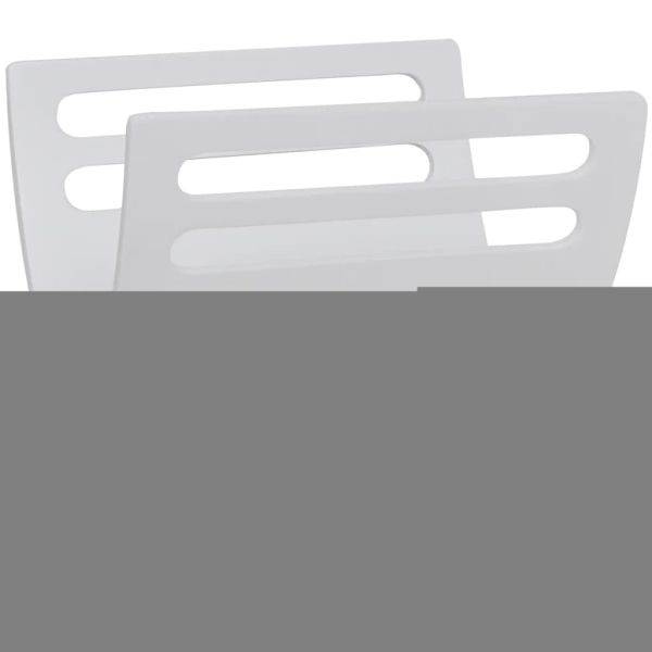 Дървена поставка за списания, подова, бяла