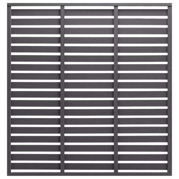 Ограден панел, WPC, 180x180 см, сив