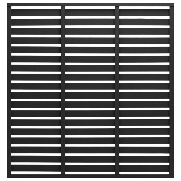 Ограден панел, WPC, 180x180 см, черен