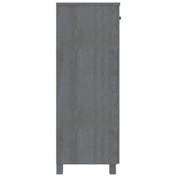 Шкаф за обувки HAMAR, тъмносив, 85x40x108 см, бор масив