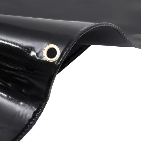 Брезент, 650 г/м², 4x7 м, черен