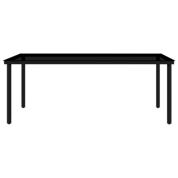 Градински трапезен комплект, 7 части, черен