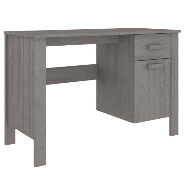 Бюро HAMAR, светлосиво, 113x50x75 см, борово дърво масив