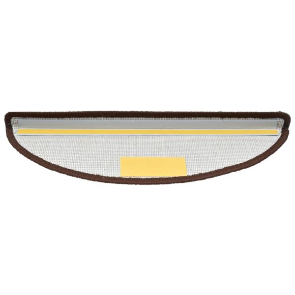 Изтривалки за стълби, 10 бр., 56x17x3 см, кафяви, полукръгли