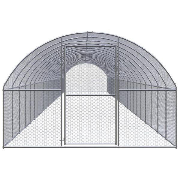 Птичарник на открито, 3x24x2 м, поцинкована стомана