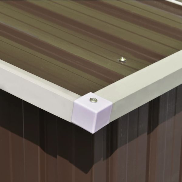 Градинска барака, 257x298x178 см, метал, кафява