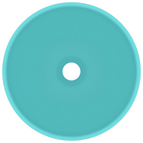 Мивка за баня лукс кръгла светлозелен мат 32,5x14 см керамика