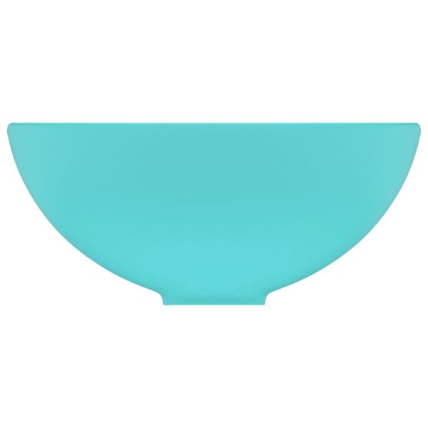 Мивка за баня лукс кръгла светлозелен мат 32,5x14 см керамика