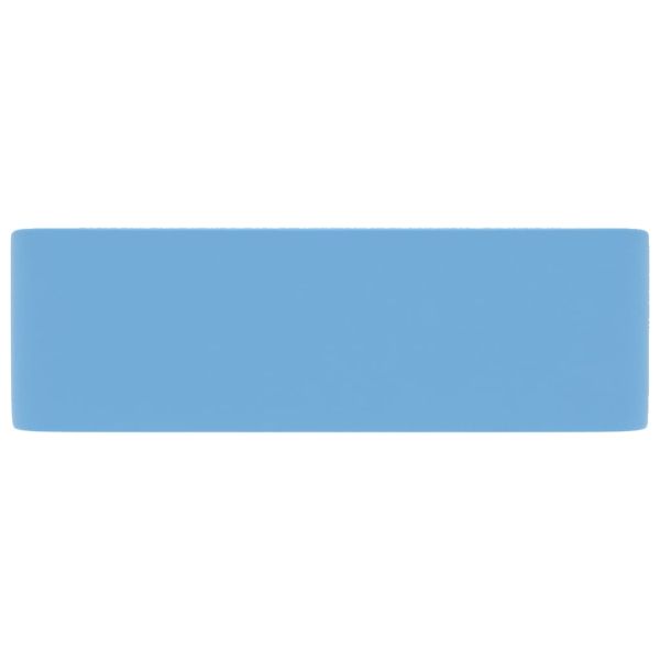 Луксозна мивка, матово светлосиня, 41x30x12 см, керамика