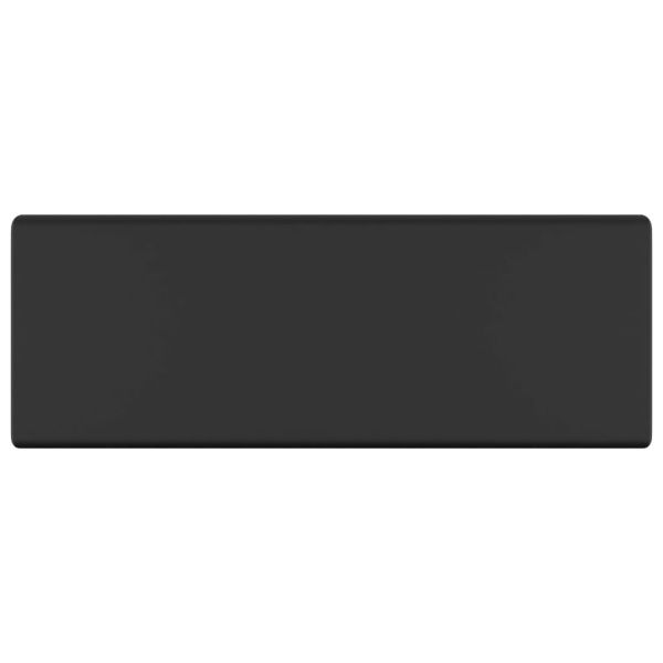 Мивка с преливник лукс квадрат черен мат 41x41 см керамика