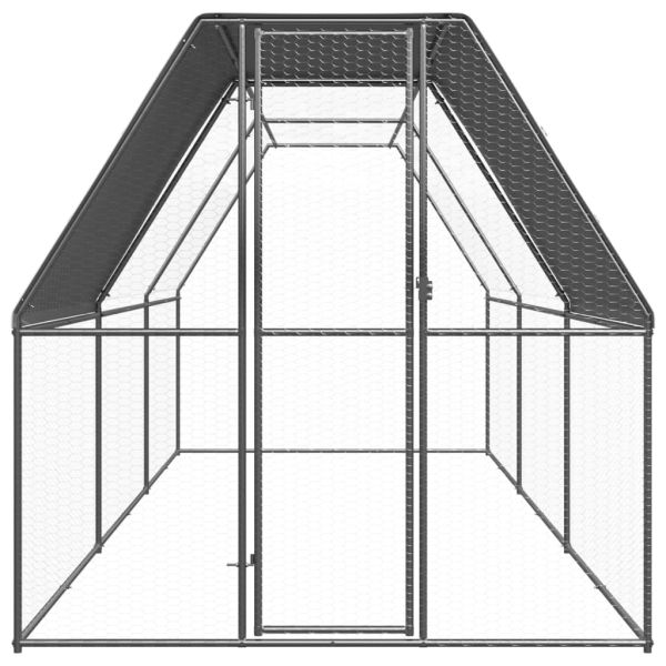 Птичарник на открито, 2x6x2 м, поцинкована стомана