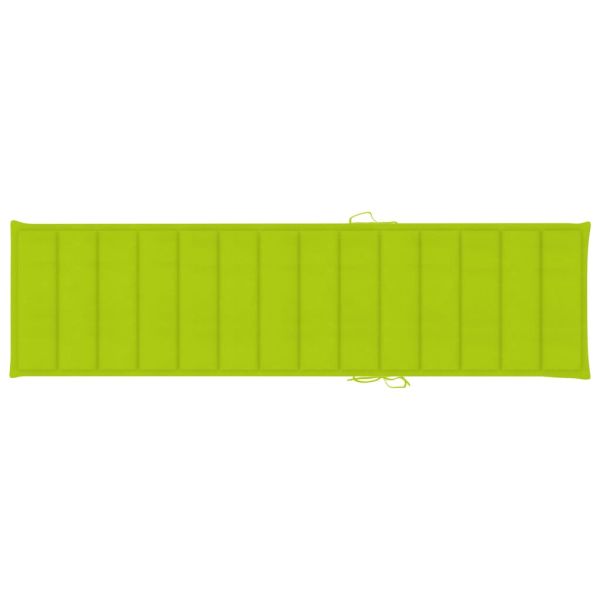 Шалте за шезлонг, яркозелено, 200x50x3 см, Оксфорд плат
