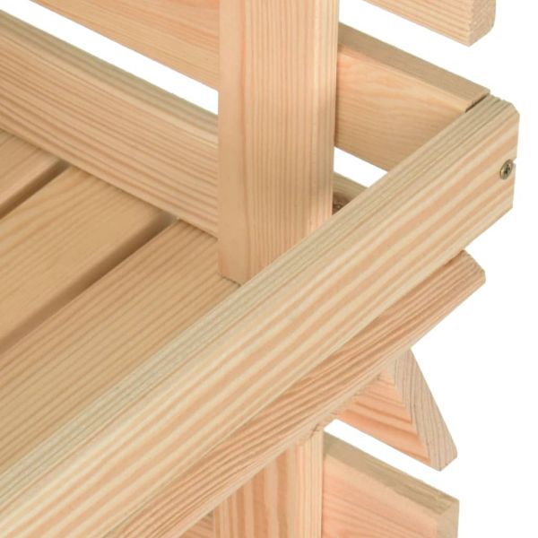 Количка за зеленчуци, 37x30x80 см, борово дърво масив