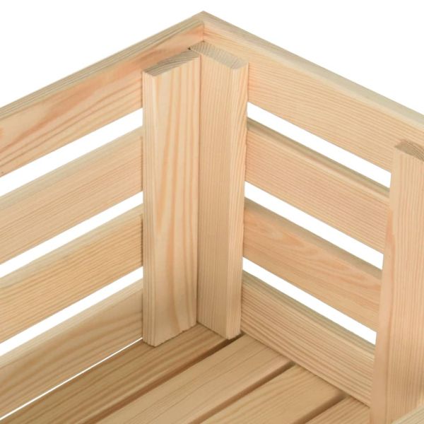 Количка за зеленчуци, 37x30x80 см, борово дърво масив