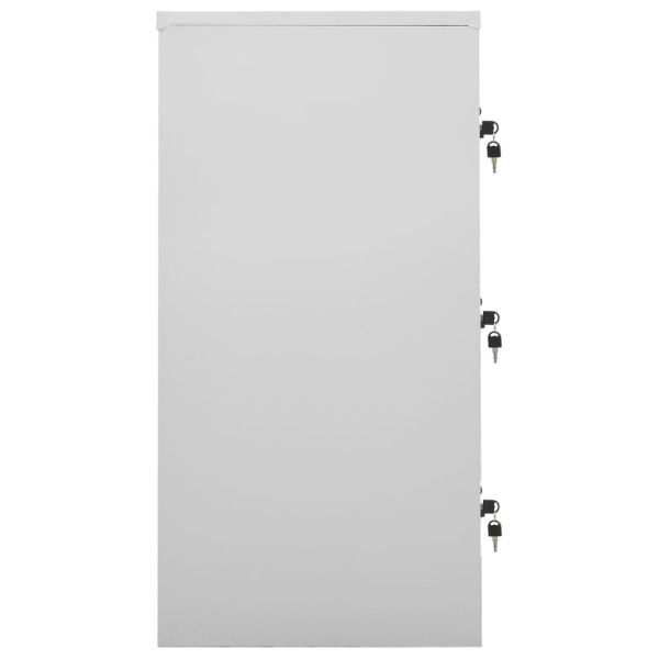Заключващ се шкаф, светлосиво и синьо, 90x45x92,5 см, стомана