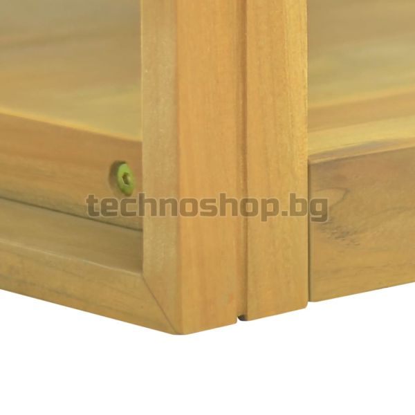 Стенен шкаф за баня, 60x45x35 см, тиково дърво масив