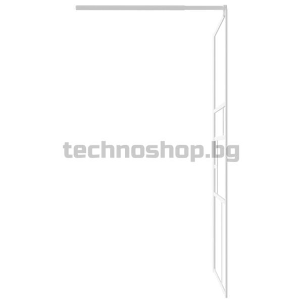 Стена за душ кабина, 100x195 см, ESG стъкло, бяла