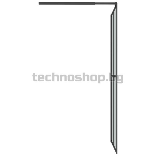 Параван за баня, 80x195 см, тъмно закалено стъкло