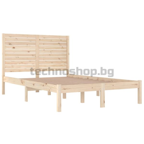 Рамка за легло, дърво масив, 120x190 см, Small Double