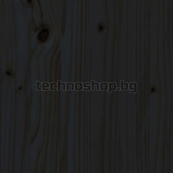 Рамка за легло, черна, бор масив, 140х190 см