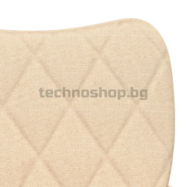 Трапезни столове, 2 бр, кремави, текстил