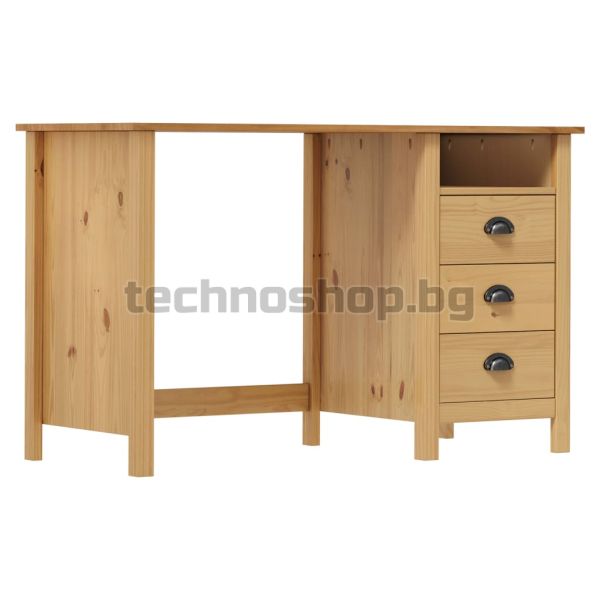 Бюро Hill с 3 чекмеджета 120x50x74 см бор масив