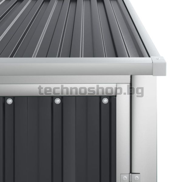 Градинска барака, антрацит, 88x89x161 см, поцинкована стомана