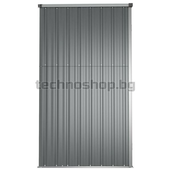 Градинска барака, сива, 161x89x161 см, поцинкована стомана