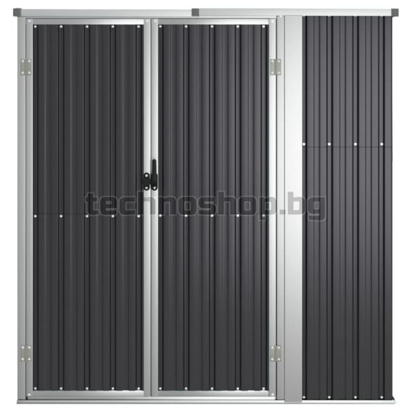 Градинска барака, антрацит, 161x89x161 см, поцинкована стомана