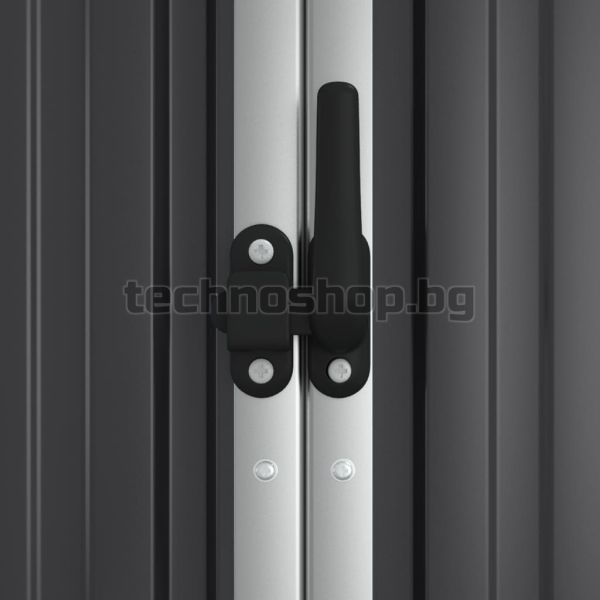 Градинска барака, антрацит, 225x89x161 см, поцинкована стомана