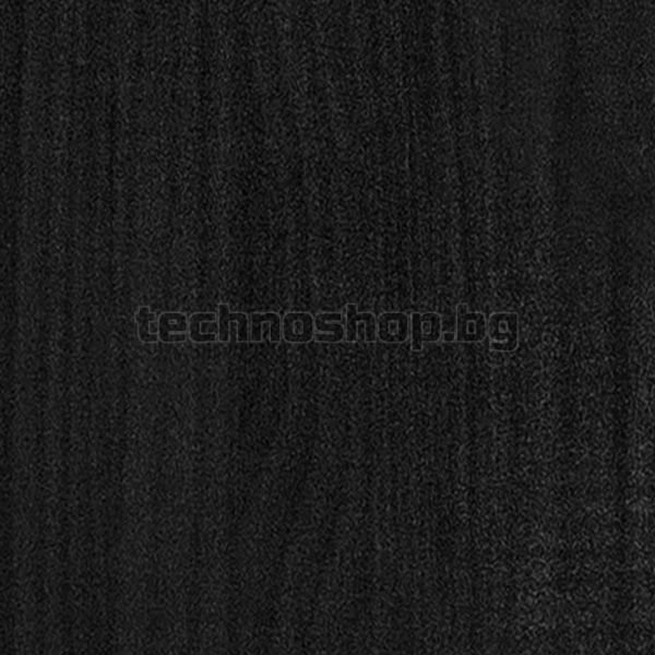 Рамка за легло, черна, бор масив, 100х200 см