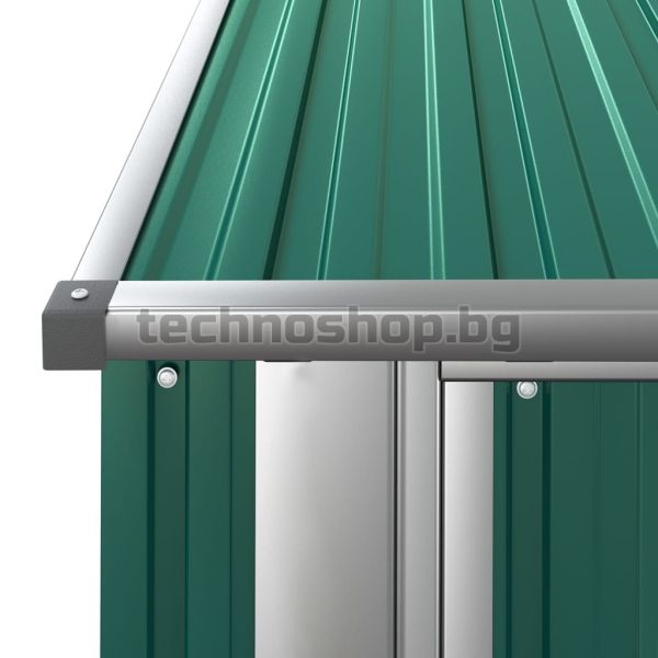 Градинска барака, зелена, 180,5x97x209,5 см, поцинкована стомана