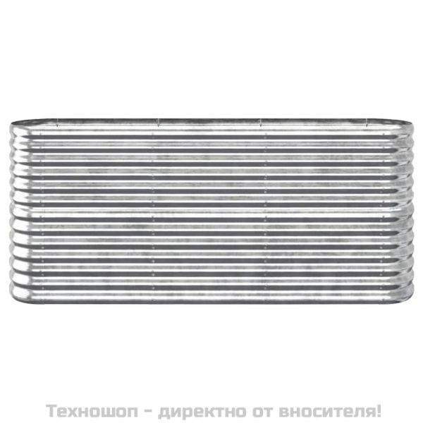 Градинска повдигната леха поцинкована стомана сребрист