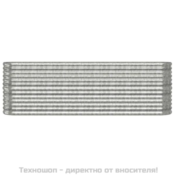 Градинска повдигната леха поцинкована стомана сребрист