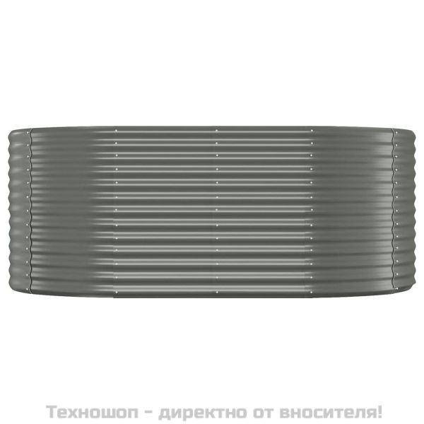 Градинска повдигната леха поцинкована стомана сиво