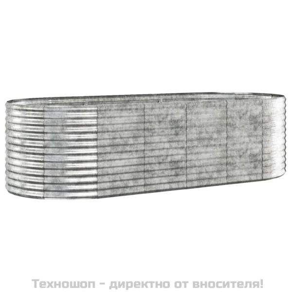 Градинска повдигната леха поцинкована стомана сребрист