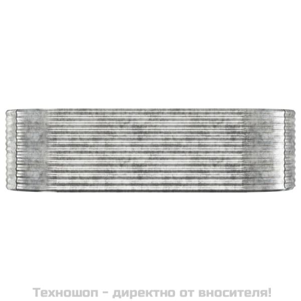 Градинска повдигната леха поцинкована стомана сребрист